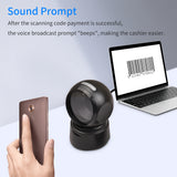 1D 2D QR Desktop Wired Barcode Scanner Platform Hands-Free Automatic Sense Reader Compatible with Window Android System