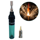 Gas Soldering Iron Kit Welding Pen Professional Butane Portable Outdoor Home Cordless Easy Refill Burner Blow Torch Tip Tool