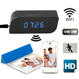 Z10 Clock Camera 1080P 4K Remote Video Recorder Camera Ellipse Mini Camcorder Clock with Night Vision Desktop Clock Cam Black