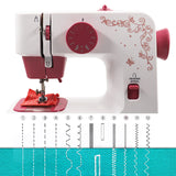 Wholesale High Quality Automatic Household Sewing Machine Pink Overlock Sewing Machines Battery Operated 12 Stitches DIY