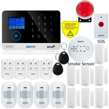 Wireless Tuya APP SIM GSM Home RFID Burglar Security LCD Touch Keyboard WIFI GSM Alarm System Sensor kit Russian,Spanish Voice