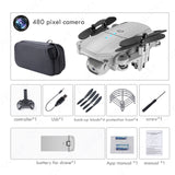 Mini Drone 4K 1080P HD Dual Cameras WiFi Fpv Air Pressure Altitude Hold Black And Gray Foldable Quadcopter with Camera RC Dron