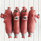 Interactive Dog Squeaky Toys Soft Teeth Cleaning Funny Chew Toy Rubber Fetch Play Sausage Toy Product For Pets Dogs Accessories