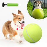 24CM Giant Tennis Ball For Dog Chew Toy Interactive Dog Toys Funny Outdoor Sports Dog Balls Gift With Pump Inflator Pet Supplies