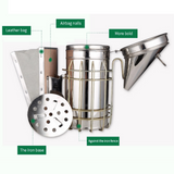 Beekeeping Smoker Stainless Steel Equipment Hive Box Tool Supplies For Beehive Bee Manual Smoke Maker With Hanging Hook Tools