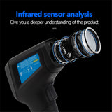 For Cooking Infrared Thermometer Adjustable Emissivity Loud Alarm ABS LCD Digital Baking Backlight BBQ Meat Home Non Contact