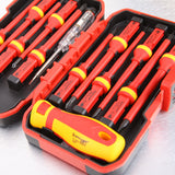 Jewii 13pcs 1000V Changeable Insulated Screwdrivers Set with Magnetic Bits Ring Electrician Repair Hand Tools