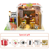 Diy Miniature Dollhouse Kit Doll House Furniture Handmade Model Room Box Toys For Children Christmas Gift Wooden House For Adult