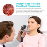 Optical Nasal Speculum 2X Magnification LED Light 9mm Replaceable Nose Tip 1600mAh Charge Rhinoscope Nose Diagnostic Supplies