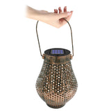 Hanging Solar Lantern Iron Lamp Ornament Solar Light Hang Lights Projection Lamp Solar Garden Light Tree Yard Decoration