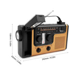Emergency Radio Hand Crank Solar 1200mAh Rechargeable Power Bank LED Flashlight Reading Lamps SOS Siren AM/FM/SW1/SW2 Receiver