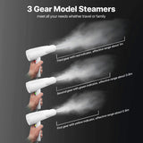 Handheld Steamer, Foldable Garment Steamer Iron Wrinkle Remover Clothing Garment Fabric Steamer for Suit, EU Plug
