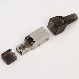 10Pcs/Lot Tool-Free Shielded RJ45 Cat 7 Termination Plug Cat7 Plug / Cat7 Connector Connectors Modular 23/24AWG-Gray
