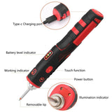 ABS 450C 8W Wireless Electric Rechargeable Soldering Iron Tool w/ Bright LED Light 2.4 V 1800mAh