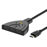 3 Port HDMI Splitter Cable 1080P Switch Switcher HUB Adapter for HDTV PS4 Xbox Black