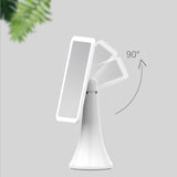 Led Makeup Mirror Touch Screen Mirror With Led Light Adjustable Light Desk Cosmetic Mirrors Flexible Rectangle Beauty Tools