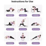 Yoga Wheel Roller Back Roller for Back Pain Relief for Dharma Yoga Pose Backbend Stretching Improving Flexibility