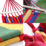 1pc rainbow Outdoor Leisure Portable Hammock canvas Hammocks Ultralight Garden Sports Home Travel Camping Hammock 280*80cm U3