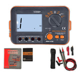 VC60B+ Digital Insulation Resistance Tester DCV ACV Meter Megohmmeter Megohm with Test Lead &amp; Backlit Display Data Hold