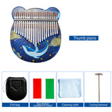 CEGA 17-Key / 21-Key Acrylic Kalimba Piano Finger Mbira with EVA Bag/Tuning Hammer/Sticker/Cleaning Cloth Musical Gift for Kids