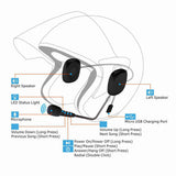 NEW Motorcycle Helmet Headset Wireless Bluetooth 5.0 Headphone Intercom Handsfree Stereo Helmet Interphone Motocross MP3 Speaker
