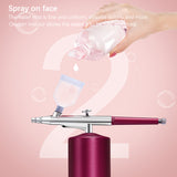 Oxygen Injector USB Air Compressor Kit Air-Brush Paint Spray Gun Airbrush for Nail Art Tattoo Craft Cake Nano Fog Mist Sprayer