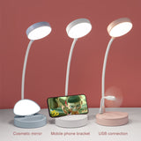 LedTafellamp Make Up Spiegel Led Licht Usb Student Boek LeeslampOogbescherming MobieleTelefoon HouderThuis Slaapzaal Nacht licht
