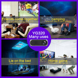 2022 Very nice LED YG320 Portable 600 Lumen 3.5mm Audio 320x240 Pixel HDMI-Compatible USB Mini Projector Home Media Play