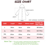 2020 new black fashion adult waterproof long men women raincoat hooded for big boy girl travel fishing climbing cycling