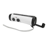 Hand Crank Radio Multifunctional Portable FM AM Radio Receiver with LED Flashlight and Wrist Strap for Outdoor Emergency Radio