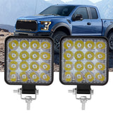 Mini 16LED 27W 48W LED Work Light Bar Square Spotlight 12V 24V Offroad LED Light Bar For Truck Offroad 4X4 4WD Car SUV ATV
