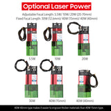 450nm 40W Laser Module with Protective Cover Fixed Focal Length Laser Engraving Head Laser Engraver Cutter 3D Printer CNC Router