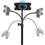 Tablet Tripod Stand, Gooseneck 67-inch Cell Phone/Tablet Floor Stand Height Adjustable Bracket Fit for iPhone iPad 4-12.9 inch