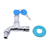 Portable Wash Water Faucet Household Outdoor Faucet With Lock Key Alloy Faucet Single Tap anti-theft For Outdoor