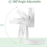 Portable Standing Fan with Remote Controller,Foldaway Floor Fan, Telescopic Pedestal Fans for Personal Bedroom Office