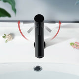 Faucet Black Stainless Steel Kitchens Bathroom Single Cold Faucet Sitting Wrench Type Single Hole Paint Basin Faucets Bathroom