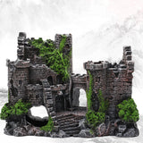 New Resin Artificial Fish Tank Ancient Castle Decoration Aquarium Rock Cave Building Decoration Aquatic Landscaping Ornament