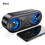 2pcs Outdoor Wireless Speaker 4D Stereo Sound Portable Bluetooth 5.0 Loudspeaker Double Horns Support TF Card/USB Drive/AUX