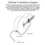 -DOUBLE X0 Guitar Pickup Preamp Soundhole Pickup with Volume &amp; Tone Control for Acoustic Guitar Musical Instrument