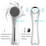 Facial Cleansing Brush EMS Sonic Face Spin Brush Facial Spa System Rejuvenation Deep Cleaning Remove Blackhead Face Massager