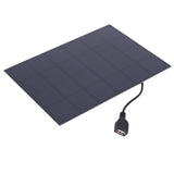 HAEGER-Black Solar Panel Powered +USB 5W metal Fan 8Inch Cooling Ventilation Car Cooling Fan for Outdoor Traveling Fishing Home