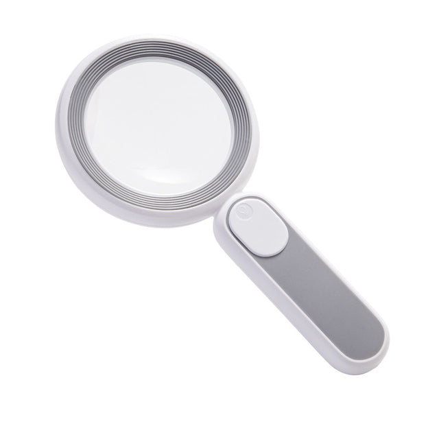 8X Handheld Magnifier Illuminated Reading Jeweler Magnifier Three Colors Adjustable USB Charging Magnifying Glass 21 LED Lights
