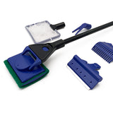 Fish Tank Clean Tools 5 In 1 Aquarium Cleaning Set Fish Net Gravel Grass Fork Rake Algae Scraper Sponge Brush Aquarium Supplies