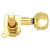 12 Pieces Guitar String Tuning Key Pegs/Machine Head Knobs(for Left and Right) with Ferrules,Threaded Bushings(Gold)