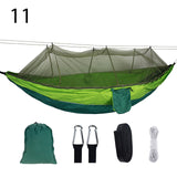 2 Person Portable Outdoor Camping Hammock with Mosquito Net High Strength Parachute Fabric Hanging Bed Hunting Sleeping Swing
