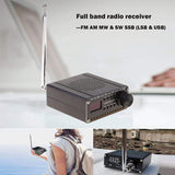 Radio Receiver SI4732 All Band SSB (LSB &amp; USB) FM AM MW &amp; SW Built-In Battery+Antenna+Speaker+Shell
