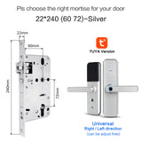 Cerradura intelige X5 Waterproof Tuya Biometric Fingerprint Security Intelligent Smart WiFi APP Password Electronic Door Lock