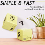 3 Pieces Cube Timer,Gravity Sensor,Flip Timer,Child Timer,Exercise Timer,Study Timer and Game Timer,for Time Management