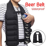 Beer Belt 12 Pocket Drink Vest Beverage Holder For Outdoor Climbing Camping Travel