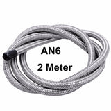 Engine Parts 2M Stainless Steel Braided PTFE Hose Fuel Oil Gasoline Brake Line Hose AN4 AN6 AN8 AN10 Racing Fuel Oil Cooler Hose